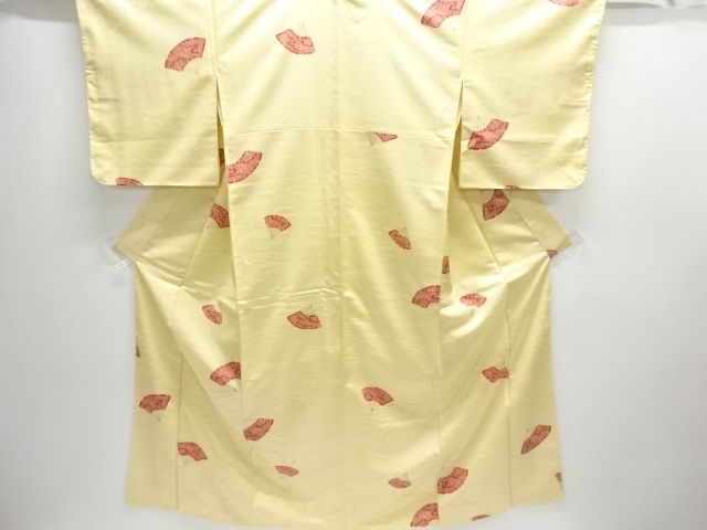 JAPANESE KIMONO / KOMON / FOLDIN FAN & KUMIHIMO 